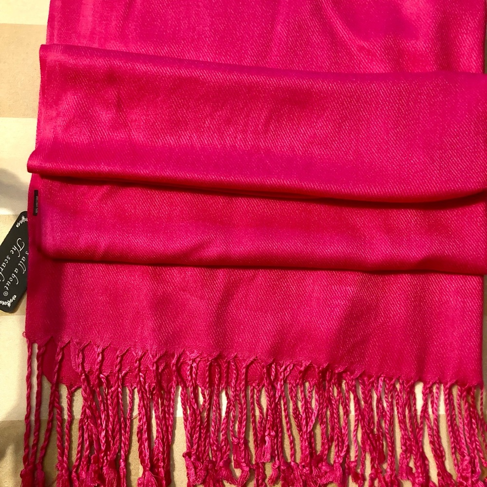 New Pashamina Scarf:Bright Rosy Pink